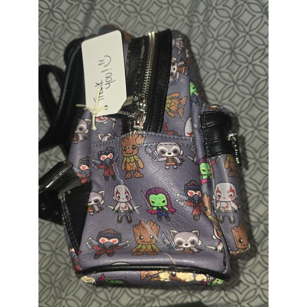 Loungefly marvel chibi character print mini backpack bookbag purse bag tote!